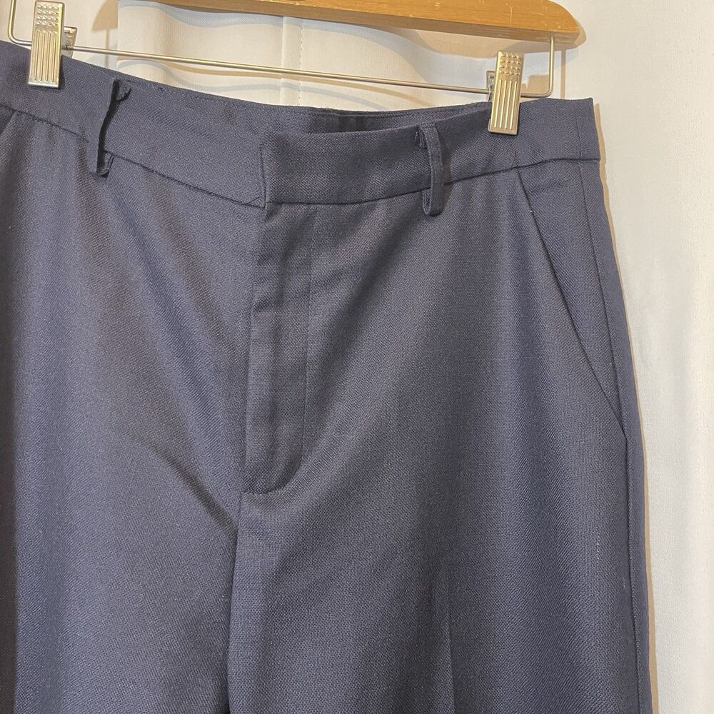 Sea New York Navy Classic Cuffed Cropped High Rise Trousers 8